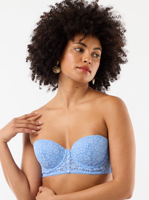 Sujetador bustier de encaje - Kiabi