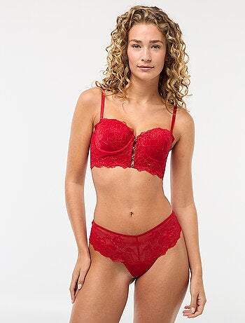 Sujetador bustier de encaje