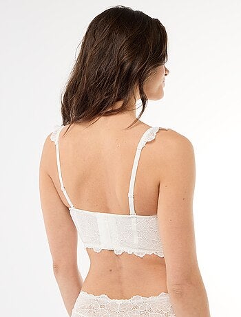 Sujetador bustier de encaje satinado