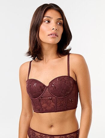Sujetador bustier de lentejuelas