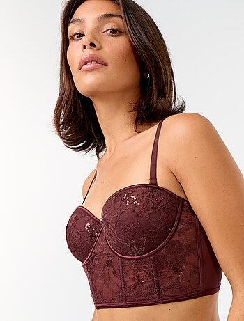 Sujetador bustier de lentejuelas