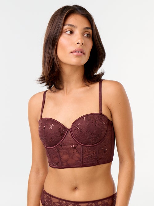 Sujetador bustier de lentejuelas - Kiabi Sujetador bustier de lentejuelas - Kiabi