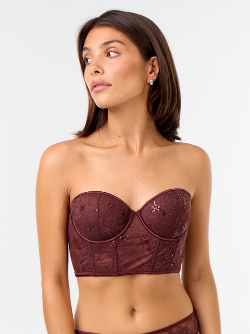 Sujetador bustier de lentejuelas - Kiabi Sujetador bustier de lentejuelas - Kiabi
