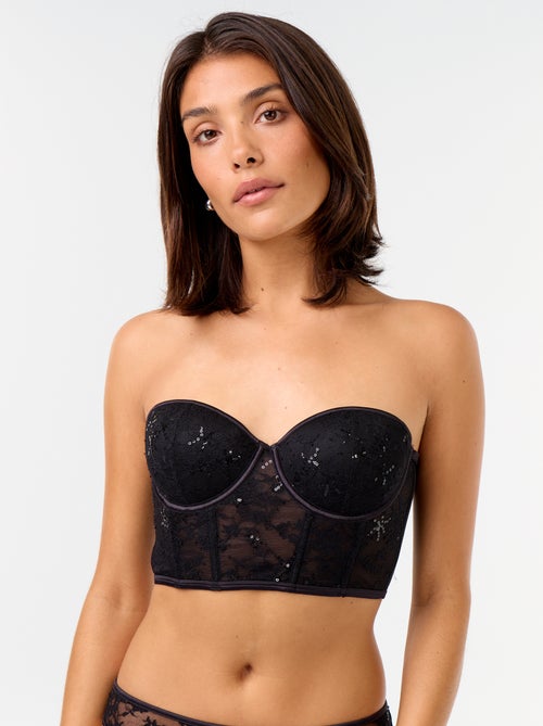 Sujetador bustier de lentejuelas - Kiabi Sujetador bustier de lentejuelas - Kiabi