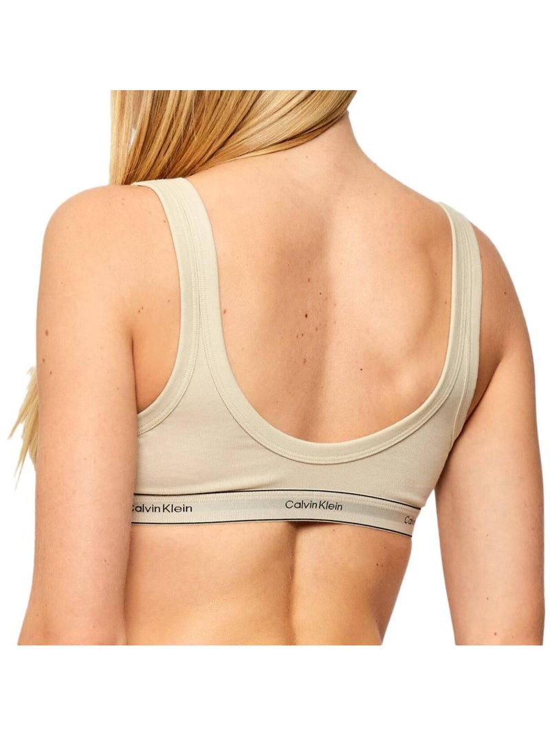 Sujetador Calvin Klein Jeans sin Aros para Mujer Beige - Kiabi