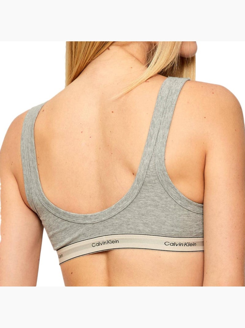 Sujetador Calvin Klein Jeans sin Aros para Mujer Gris plateado - Kiabi