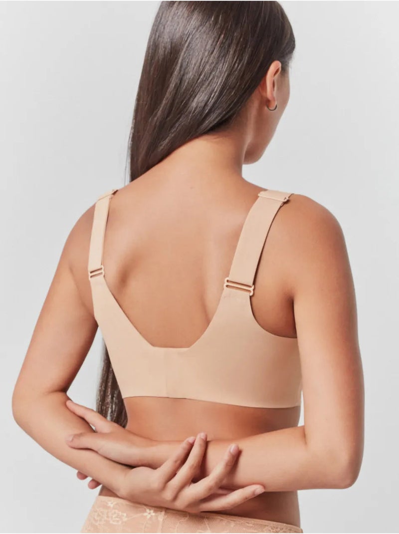 Sujetador capacidad sin costuras, sin aro y con foam extraíble Rosa - Kiabi