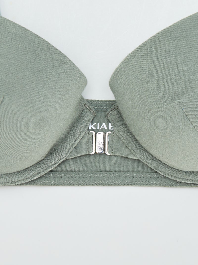 Sujetador con copas suaves - colección fácil de poner VERDE - Kiabi