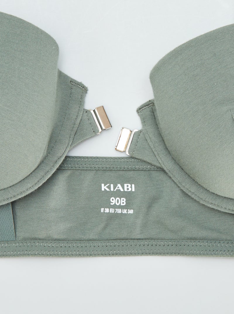Sujetador con copas suaves - colección fácil de poner VERDE - Kiabi