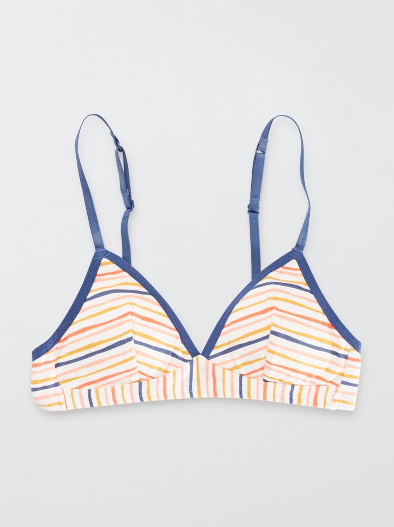 Sujetador con foam 'Petit Béguin' a rayas multicolor - Kiabi