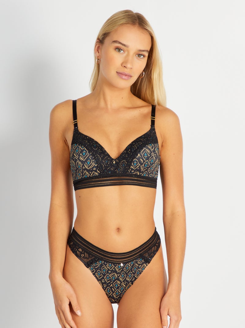 Sujetador con relleno 'Mojito Lingerie' NEGRO - Kiabi