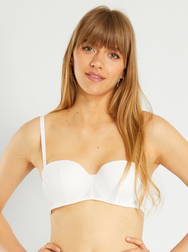 Sujetador con tirantes extraíbles blanco - Kiabi