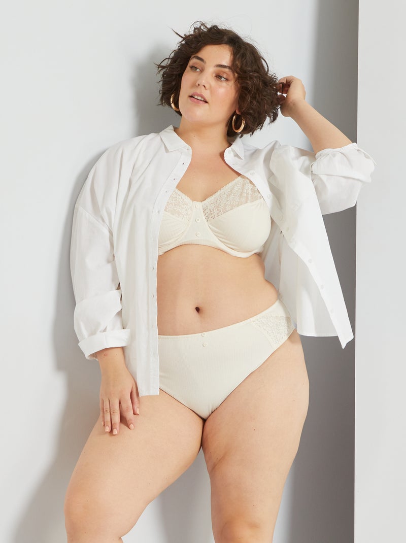 Sujetador corbeille de encaje BEIGE - Kiabi