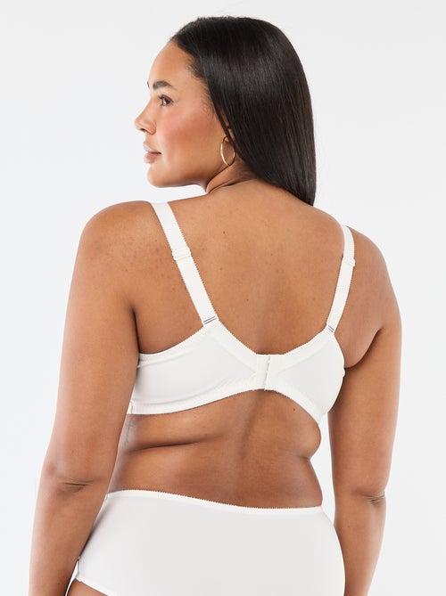 Sujetador corbeille de microfibra acanalada - Kiabi