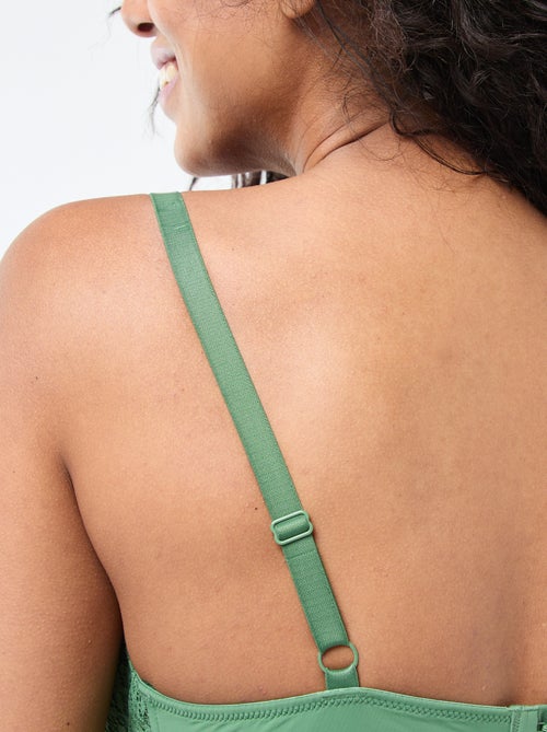 Sujetador corbeille envolvente de encaje - Kiabi