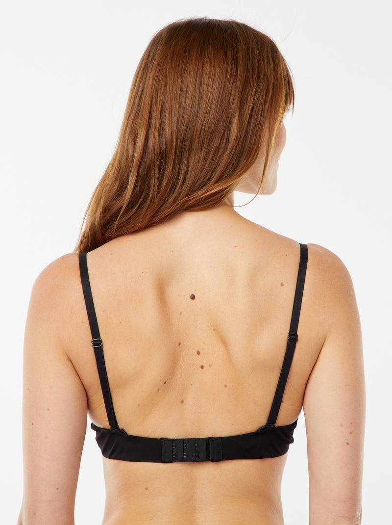 Sujetador corbeille invisible negro - Kiabi