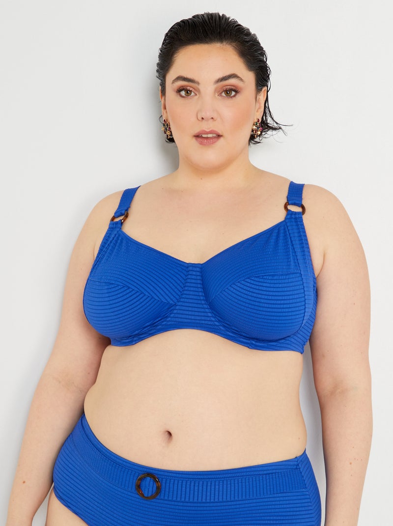 Sujetador de bikini azul - Kiabi