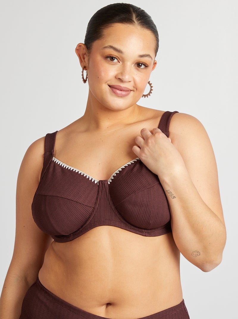 Sujetador de bikini bicolor PURPURA - Kiabi