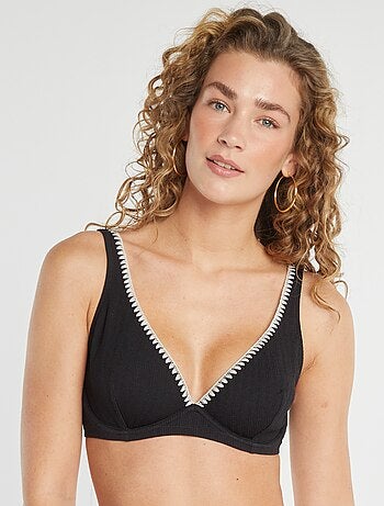 Sujetador de bikini de nido de abeja copa D y E