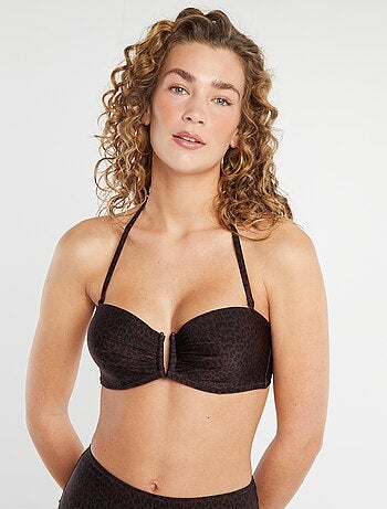 Sujetador de bikini estampado leopardo
