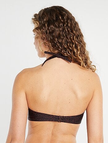 Sujetador de bikini estampado leopardo