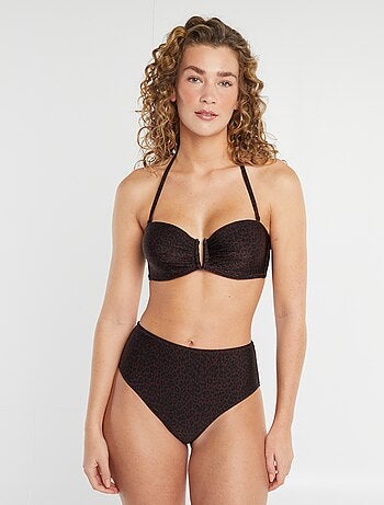 Sujetador de bikini estampado leopardo