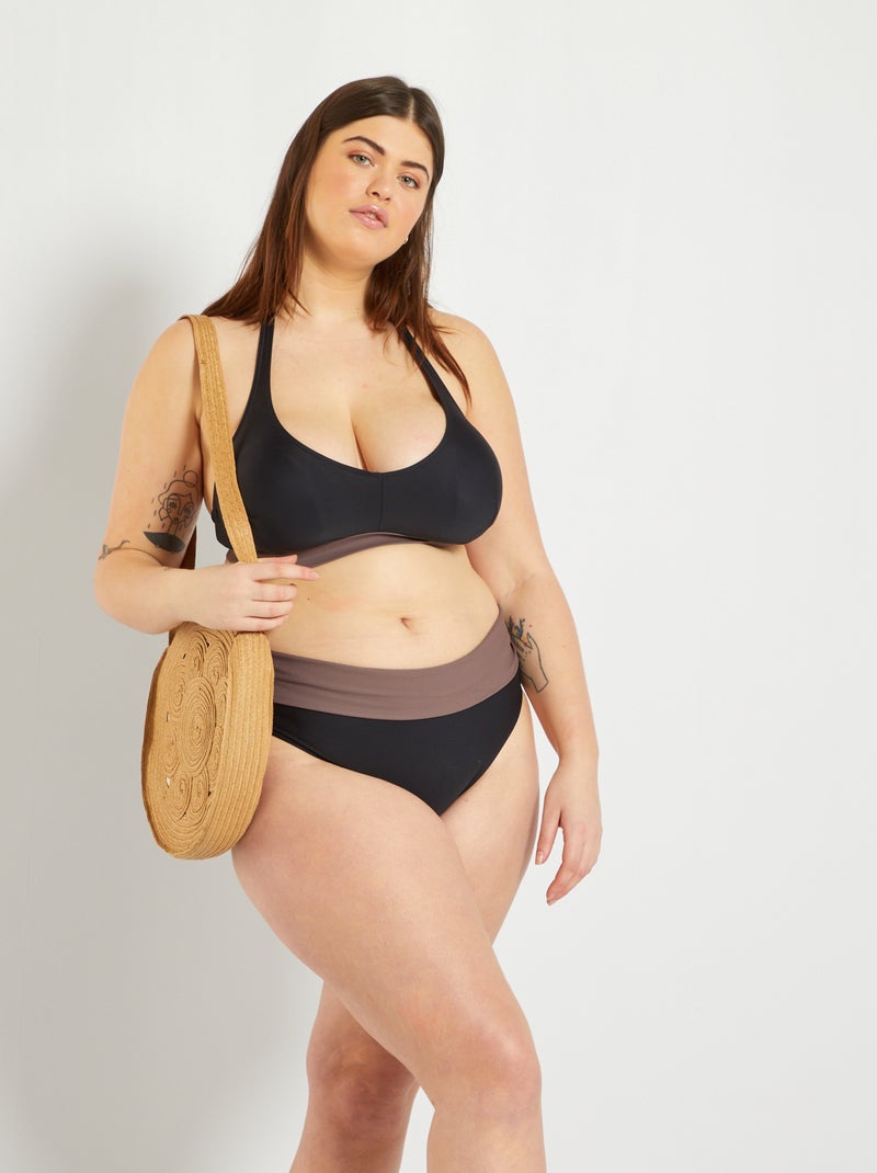 Sujetador de bikini negro/gris - Kiabi