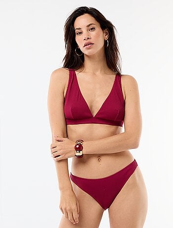 Sujetador de bikini tipo pañuelo en malla texturizada