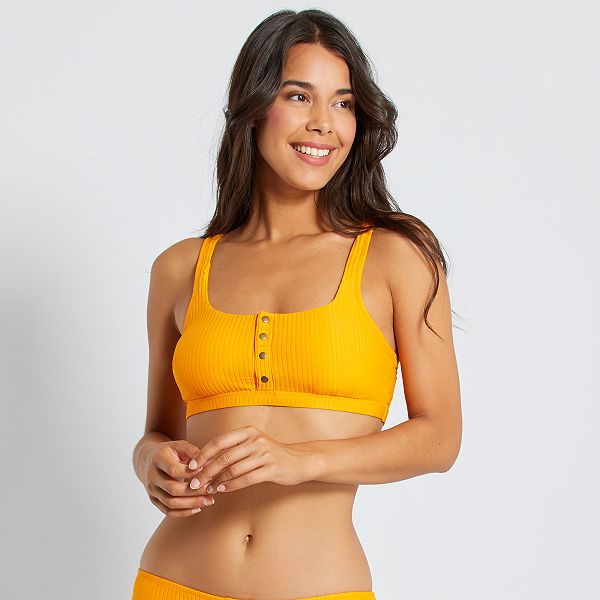 top amarillo mujer