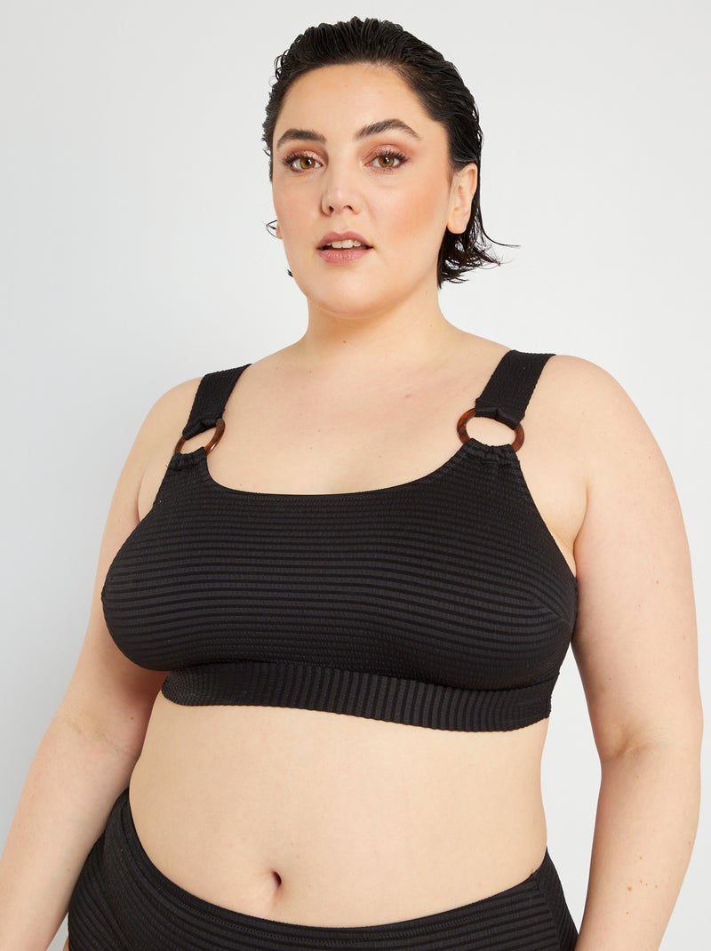 Sujetador de bikini tipo top Negro - Kiabi