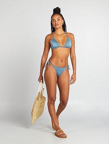 Sujetador de bikini triángulo efecto irisado
