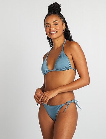 Sujetador de bikini triángulo efecto irisado
