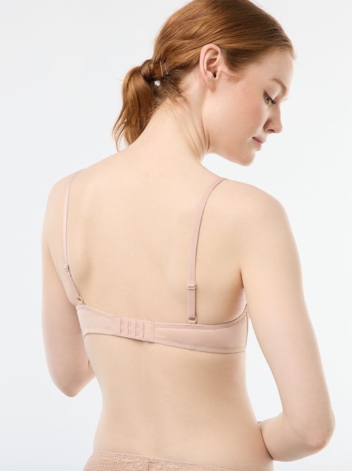 Sujetador de encaje con transparencias - Kiabi