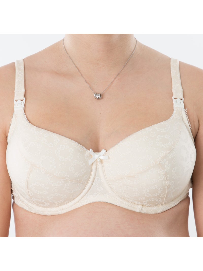 Sujetador de lactancia con aros flexibles EMILIE 'Bogema' Beige claro - Kiabi