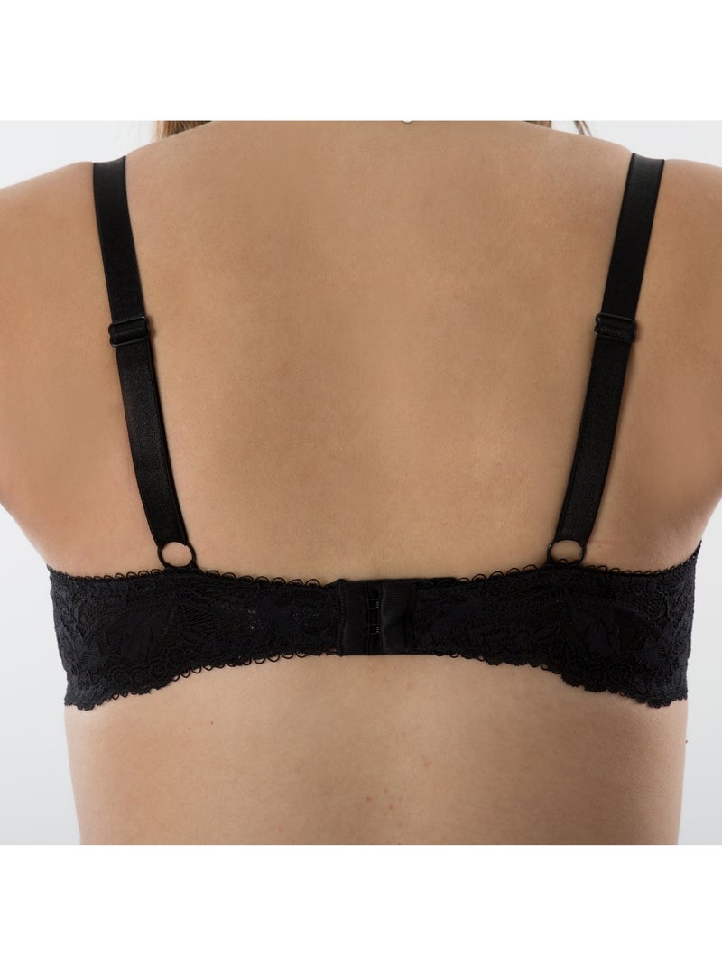 Sujetador de lactancia con aros flexibles INGRID 'Bogema' Negro Blanco - Kiabi