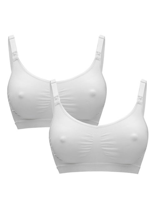 Sujetador de lactancia keep cool - lote de 2 - blanco - talla l - cómodo y transpirable - sin aros - - Kiabi