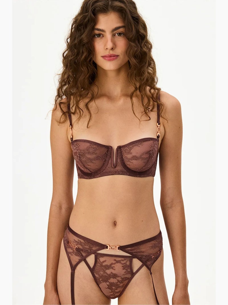 Sujetador de mujer con aro penti Rojo burdeos - Kiabi