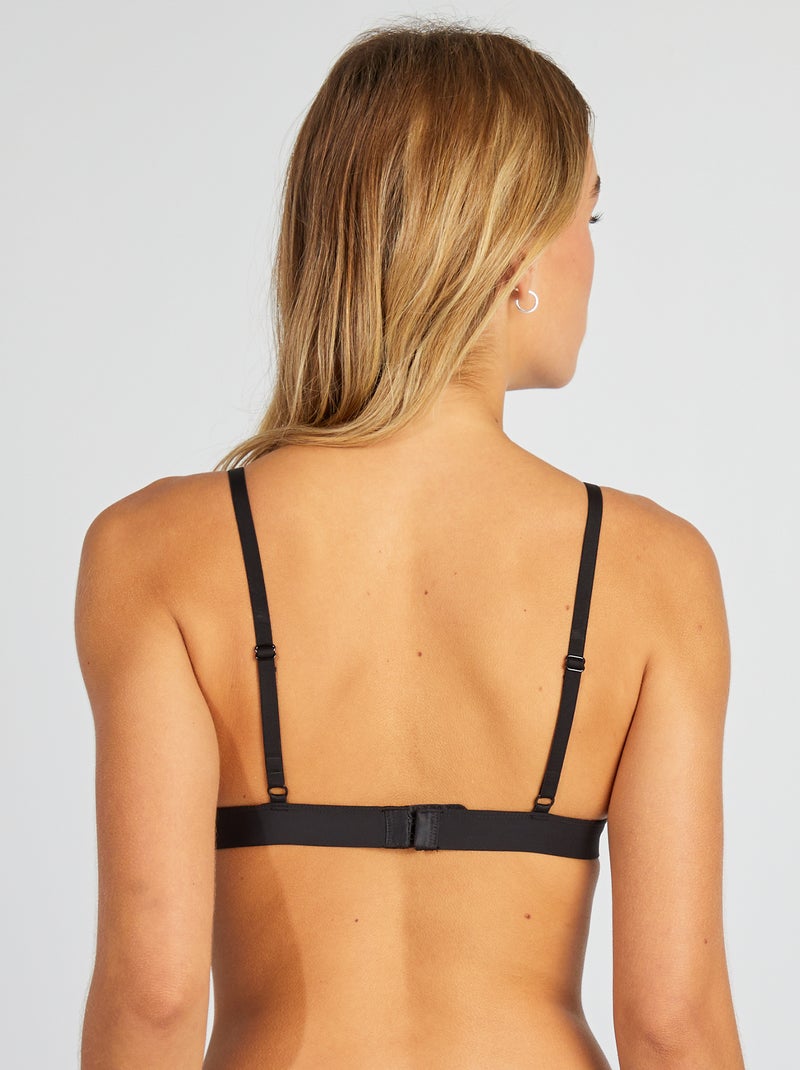 Sujetador de triángulo de encaje negro - Kiabi