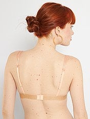 Mujeres sexy de color naranja con lencería de encaje bordado ver a través  de tres puntos de ropa interior de la parte superior del cultivo floral  tanga transparente bra set comprar ~