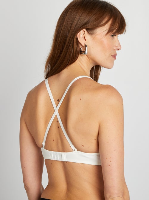 Sujetador de triángulo invisible de microfibra - Kiabi