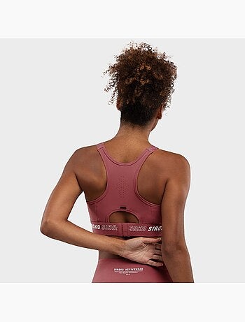 Sujetador deportivo alto impacto fitness mujer cardio