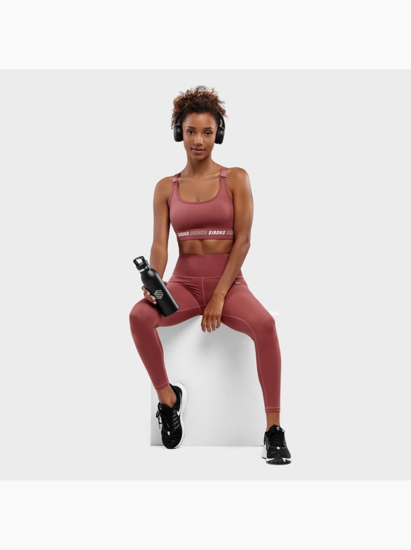 Sujetador deportivo alto impacto fitness mujer cardio Rojo - Kiabi