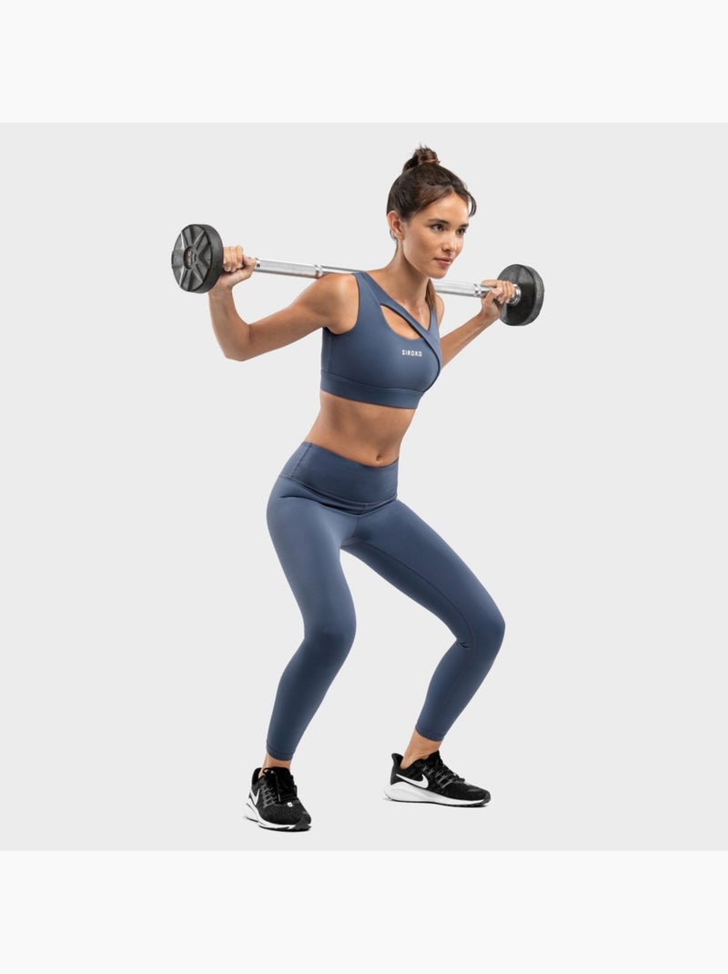 Sujetador deportivo alto impacto fitness mujer cross Azul - Kiabi