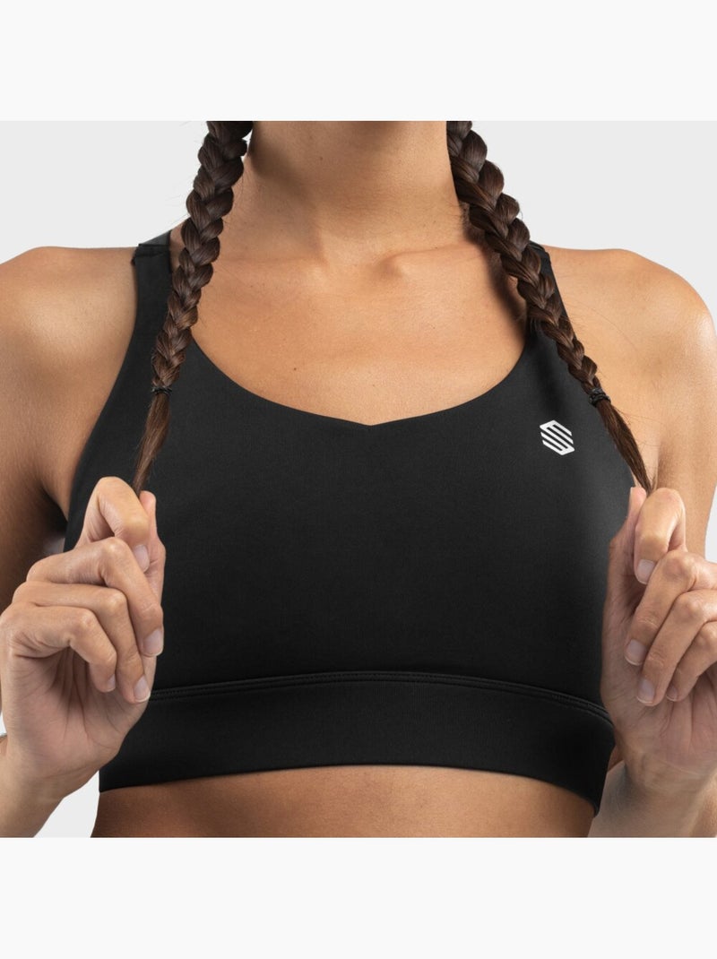 Sujetador deportivo alto impacto fitness mujer pacemaker Negro - Kiabi