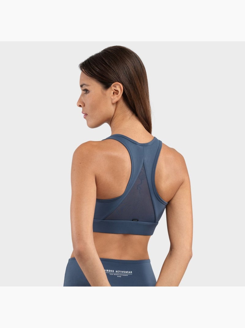 Sujetador deportivo alto impacto fitness mujer squat Azul - Kiabi