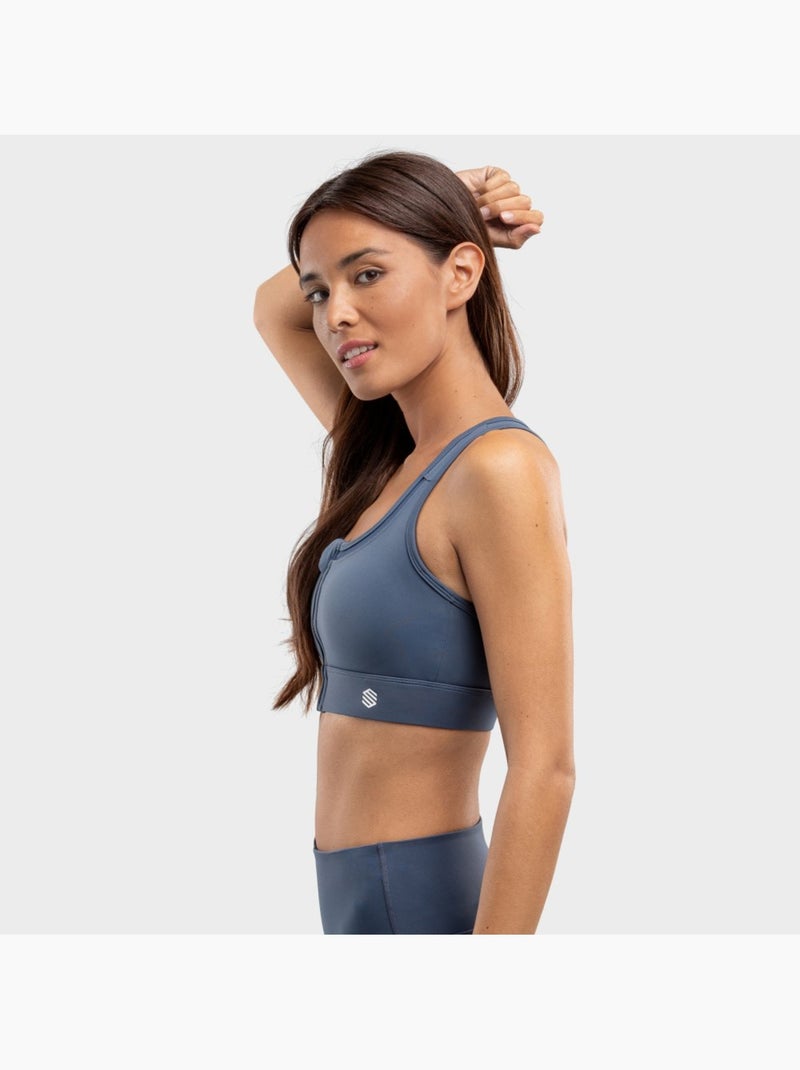 Sujetador deportivo alto impacto fitness mujer squat Azul - Kiabi