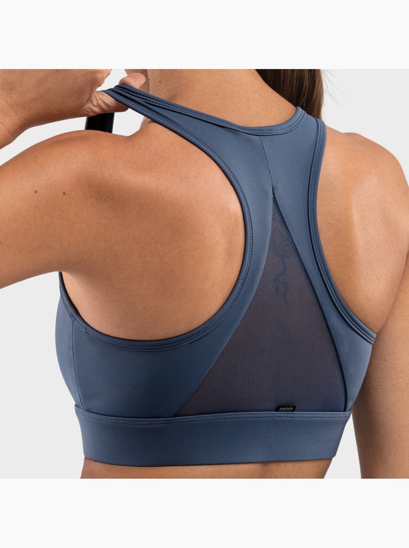 Sujetador deportivo alto impacto fitness mujer squat Azul - Kiabi
