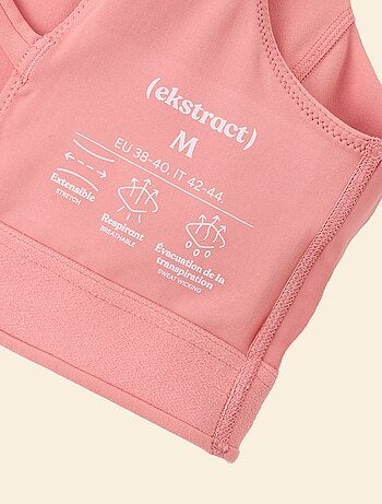 Sujetador deportivo cruzado en la espalda sujeción media - (ekstract)