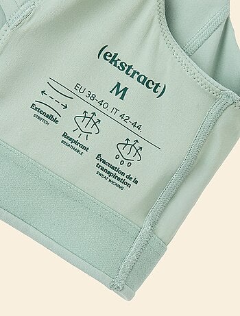 Sujetador deportivo cruzado en la espalda sujeción media - (ekstract)