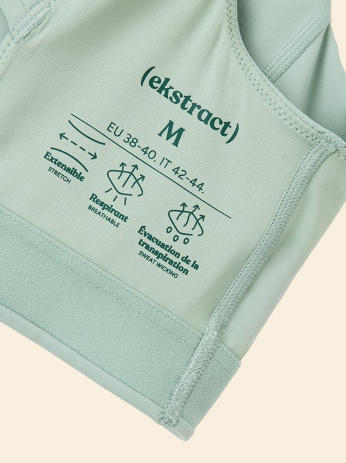 Sujetador deportivo cruzado en la espalda sujeción media - (ekstract) - Kiabi Sujetador deportivo cruzado en la espalda sujeción media - (ekstract) - Kiabi